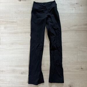 Lululemon Crossover Waist Wide Leg Bootcut Yoga Pants Leggings Black Size 2